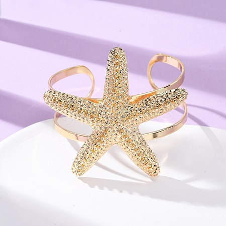 Alloy & Iron Cuff Bangles for Women BJEW-F501-04A-KCG-1