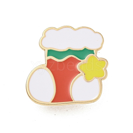 Christmas Theme Cartoon Alloy Brooches JEWB-A025-01F-1