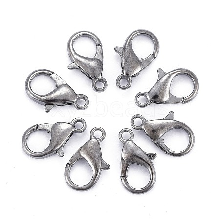 Gunmetal Tone Zinc Alloy Lobster Claw Clasps X-E105-B-NF-1