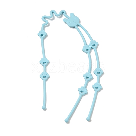 2 in 1 Silicone Baby Pacifier Holder Chains AJEW-G050-02A-1