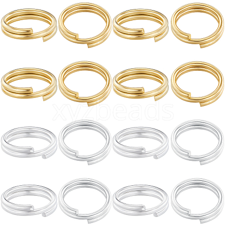 Beebeecraft 80Pcs 2 Colors Brass Split Rings KK-BBC0014-04A-1