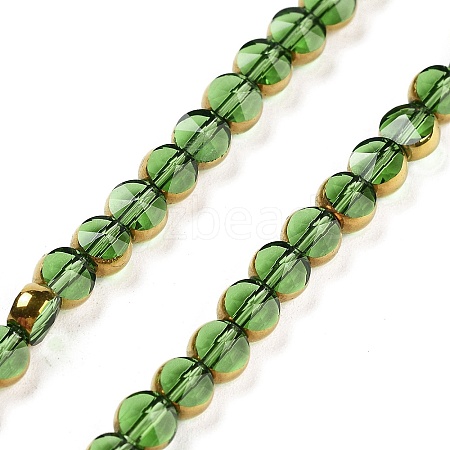 Electroplate Glass Beads Strands EGLA-C005-03E-1