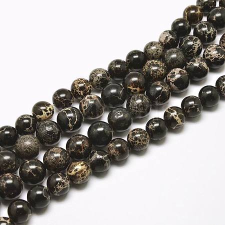 Round Natural Imperial Jasper Beads X-G-I122-6mm-11-1