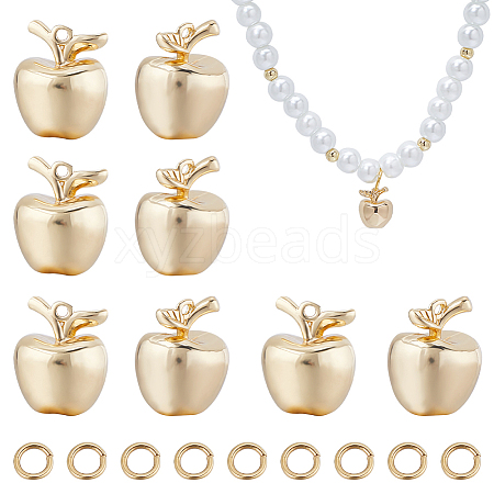 CREATCABIN 14Pcs Brass Apple Charms DIY-CN0002-81-1