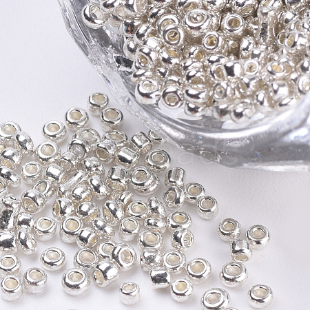 Plated Glass Seed Beads SEED-Q025-2mm-D02-1