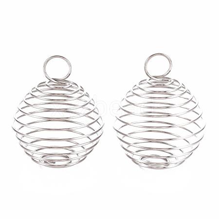 Non-Tarnish 304 Stainless Steel Wire Pendants STAS-ZX013-22-25mm-P-1