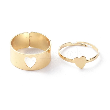 Alloy Adjustable Rings Set RJEW-D001-03G-1