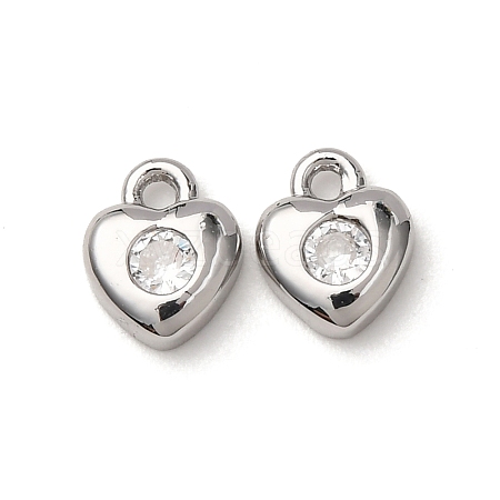 Brass Micro Pave Cubic Zirconia Pendants ZIRC-L105-05C-P-1