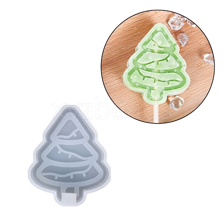 DIY Christmas Tree Ice Pop Silicone Molds DIY-G058-F02-1