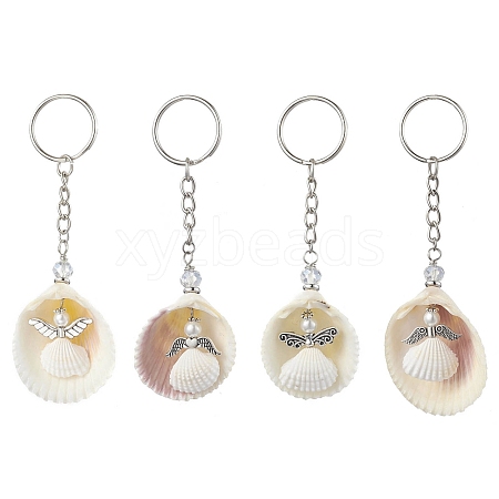 Natural Shell Keychain KEYC-JKC00773-1