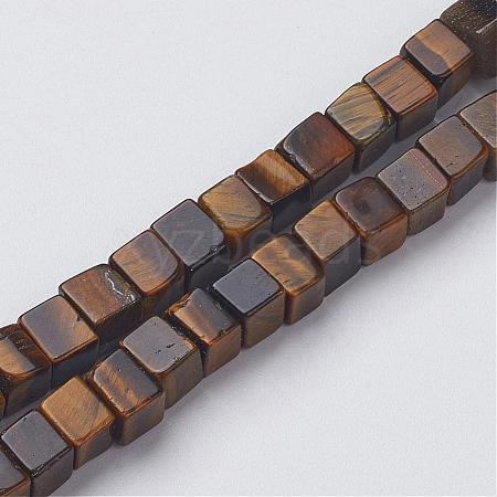 Natural Tiger Eye Beads Strands G-G968-H05-1