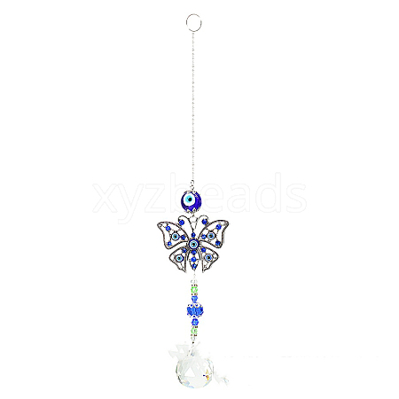 K9 Crystal Glass Big Pendant Decorations HJEW-PW0001-014B-1