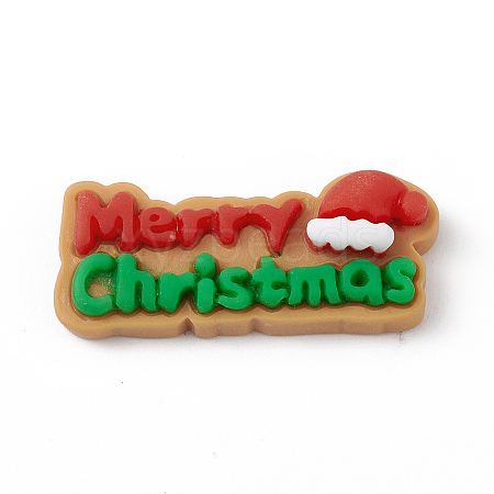 Christmas Theme Opaque Resin Cabochons X-CRES-M013-01-1