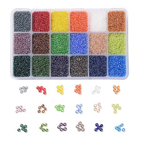 48000PCS 18 Colors 12/0 Grade A Round Glass Seed Beads SEED-JP0012-02-2mm-1