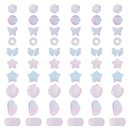 125G Gradient Color Transparent Glass Beads GLAA-TA0003-58A-1