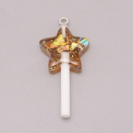 Resin Pendants RESI-WH0025-11J-1
