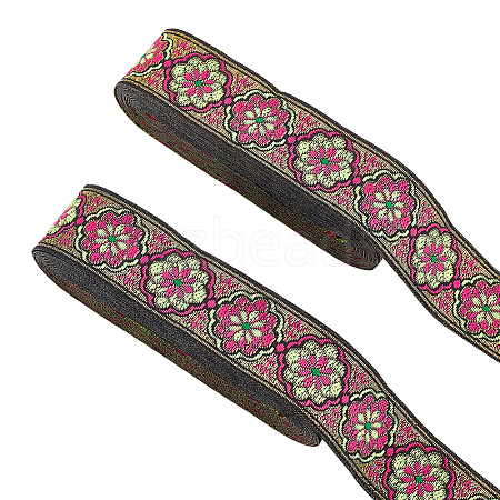 Ethnic Style Embroidery Polyester Ribbons OCOR-WH0070-10F-08-1
