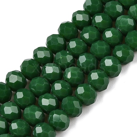 Opaque Solid Color Imitation Jade Glass Beads Strands EGLA-A044-P6mm-D09-1