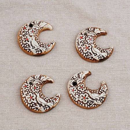 Handmade Porcelain Big Pendants LS-PORC-Z003-01F-1