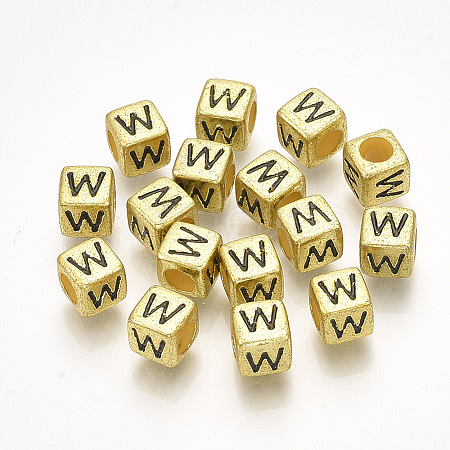 Acrylic Beads PB43C9308-G-W-1