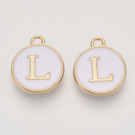Golden Plated Alloy Charms LS-ENAM-S118-01L-1
