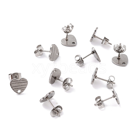 Non-Tarnish 304 Stainless Steel Stud Earring Findings STAS-I183-03A-P-1