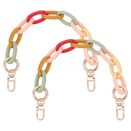 2Pcs Acrylic Curb Chain Bag Strap FIND-WR0004-06-1