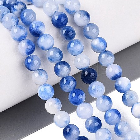 Natural Dyed Persian Jade Beads Strands X-G-Q609-6mm-01-1