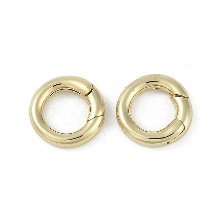 Brass Spring Gate Rings KK-Z078-07G-1