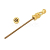 Heart Shape Brass Screw Peg Bails KK-NH0008-05AG-2