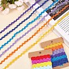 Gorgecraft 4 Boards 2 Styles Polyester Wavy Fringe Trim Ribbon OCOR-GF0002-48-4