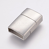304 Stainless Steel Magnetic Clasps with Glue-in Ends X-STAS-K145-13P-1