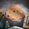 Shell Shape Wall Mounted Brooch Jewelry Display Cork Tray AJEW-WH0433-01B-5