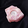 Polygon Shape Natural Rose Quartz Candle Holder PW-WG23410-05-1