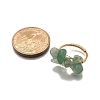 Natural Green Aventurine Finger Rings for Women RJEW-TA00202-01-3