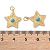 Synthetic Turquoise Star Pendants STAS-Q333-01G-02-3