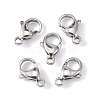 Tarnish Resistant 304 Stainless Steel Lobster Claw Clasps X-STAS-M262-01-13mm-2