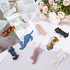 Gorgecraft 10Pcs 10 Styles Cute Cat Cellulose Acetate(Resin) Alligator Hair Clip OHAR-GF0001-20-4