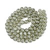 Transparent Half Spray Painted Glass Beads Strands GLAA-Q110-02A-05-2