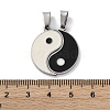 201 Stainless Steel Split Pendants STAS-Q342-17P-3