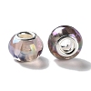 Shell Transparent Copper Buckle Acrylic European Beads OACR-M024-07P-02-2