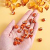 30 Pieces Thanksgiving Pumpkin Charms Pendant Fall Theme Charm 3D Orange Pumpkin Charms for Jewelry Necklace Bracelet Earring Making Crafts JX295A-2