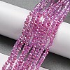 Transparent Baking Painted Glass Beads Strands DGLA-F002-02B-07-2