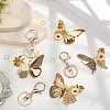 DIY Alloy Enamel Butterfly Pendants Keychain Making Kits DIY-SP0003-10D-3