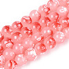 Baking Paint Glass Beads Strands DGLA-N015-8mm-03-1