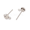 Non-Tarnish 304 Stainless Steel Stud Earring Findings STAS-P307-17B-P-3