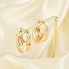 Brass Hoop Earrings for Women EJEW-U041-04G-2