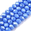 Electroplate Glass Beads Strands EGLA-A044-P6mm-B17-1