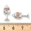 Brass Micro Pave Cubic Zirconia Pendants KK-M102-31P-3