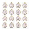 Golden Plated Alloy Charms LS-X-ENAM-S118-01J-2